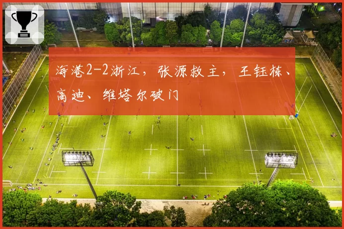 海港2-2浙江,张源救主,王钰栋、高迪、维塔尔破门